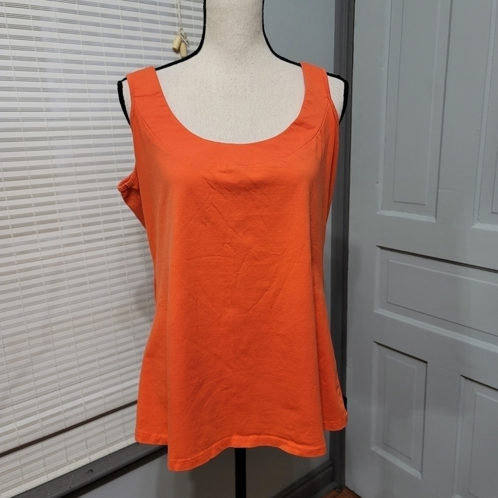 City Chic Orange Sporty Tank Medium 18